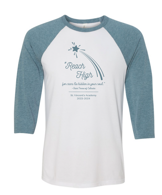 Reach High 3/4 Sleeve Baseball Tee -    TODDLER & YOUTH